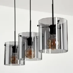 Suspension Parane Fumé, 3 lumières