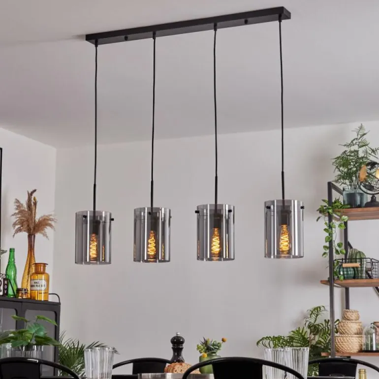 Suspension Parane Fumé, 4 lumières