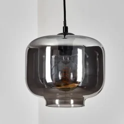 Suspension Patterson Noir, 1 lumière