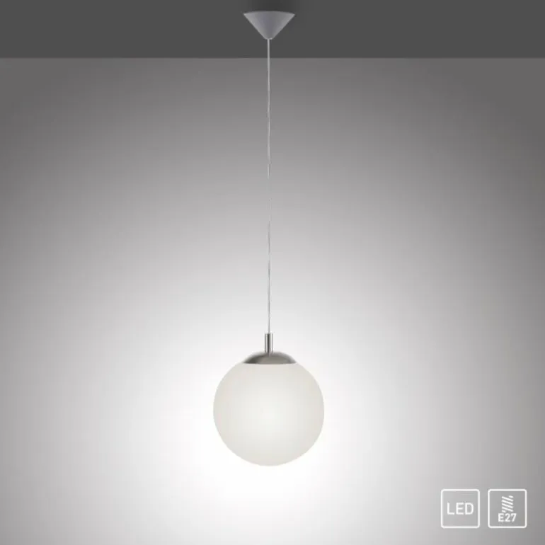 Suspension Paul Neuhaus BOLO Argenté, 1 lumière