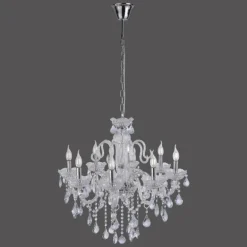 Suspension Paul Neuhaus GRACIA Transparent, 8 lumières