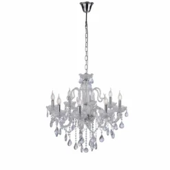 Suspension Paul Neuhaus GRACIA Transparent, 8 lumières