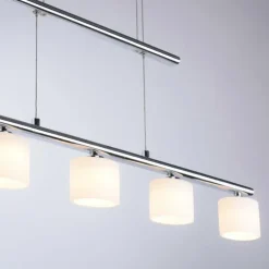 Suspension Paul Neuhaus HYDRA LED Acier brossé, 5 lumières