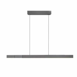 Suspension Paul Neuhaus PURE-MOTO-RISE LED Gris, 3 lumières, Télécommandes