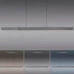 Suspension Paul Neuhaus PURE-MOTO-RISE LED Gris, 3 lumières, Télécommandes