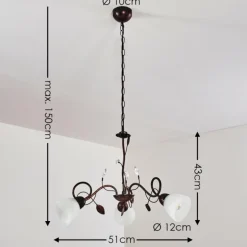 Suspension Peccia Rouille, 3 lumières