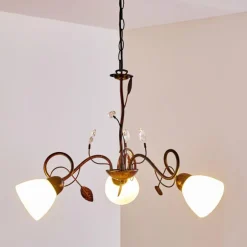 Suspension Peccia Rouille, 3 lumières