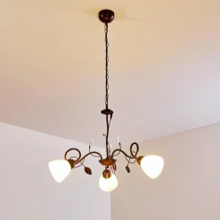 Suspension Peccia Rouille, 3 lumières
