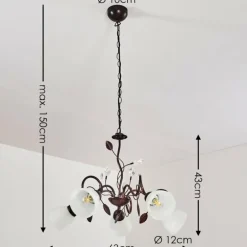 Suspension Peccia Rouille, 5 lumières