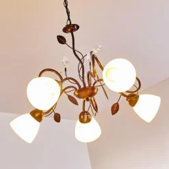 Suspension Peccia Rouille, 5 lumières