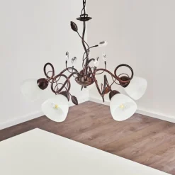 Suspension Peccia Rouille, 5 lumières