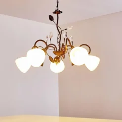 Suspension Peccia Rouille, 5 lumières