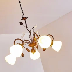 Suspension Peccia Rouille, 5 lumières