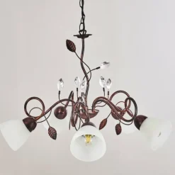 Suspension Peccia Rouille, 5 lumières