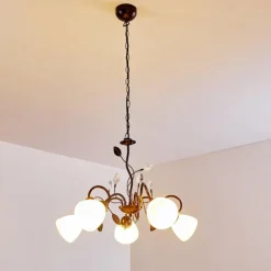 Suspension Peccia Rouille, 5 lumières