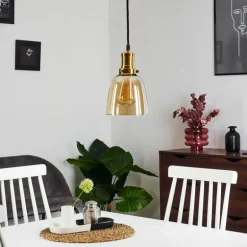 Suspension Pilesi Laiton, 1 lumière