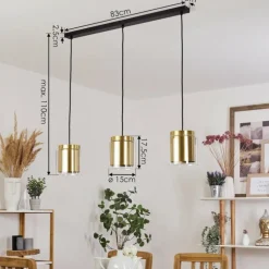 Suspension Pimeirol Noir, 3 lumières