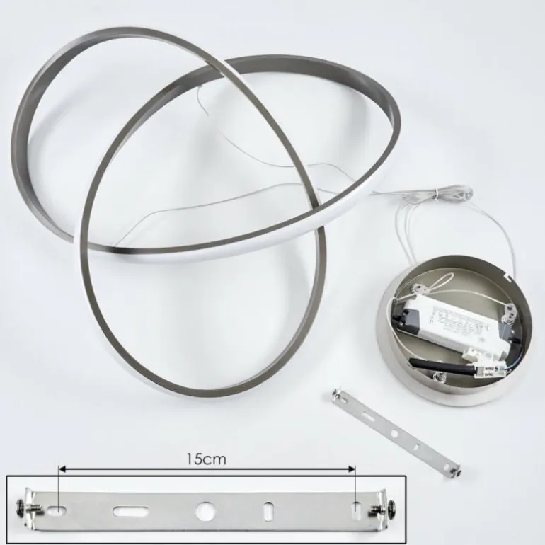Suspension Pitasch LED Nickel mat, 1 lumière