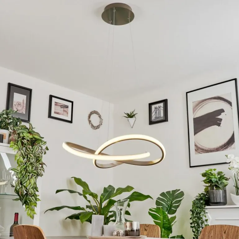 Suspension Pitasch LED Nickel mat, 1 lumière