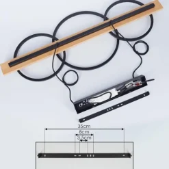 Suspension Pompu LED Écru, Noir, 3 lumières
