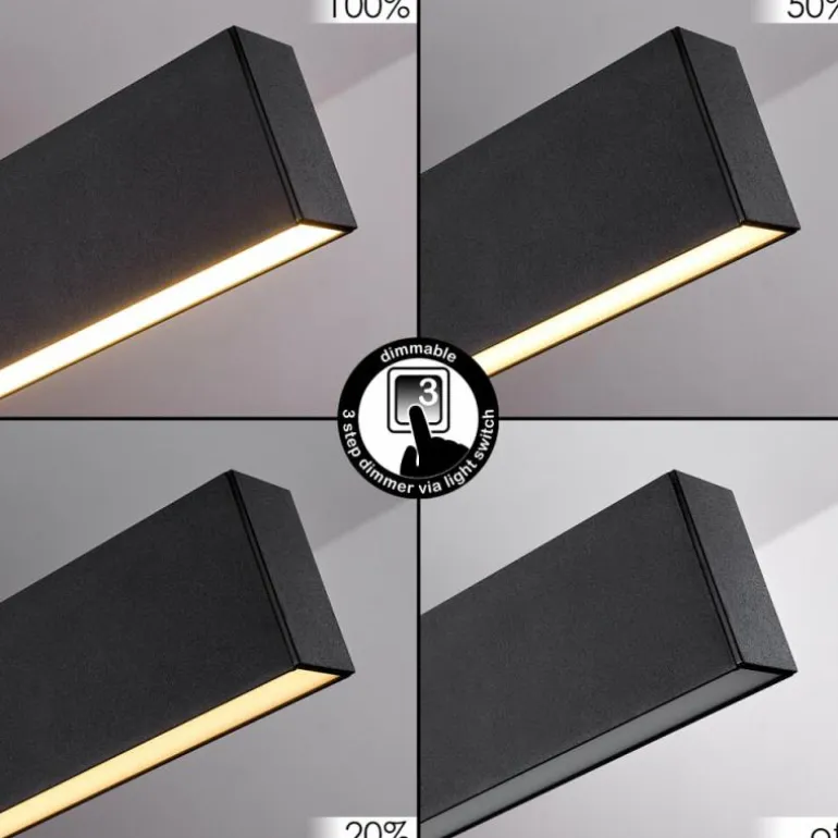 Suspension Poroporo LED Noir, 1 lumière