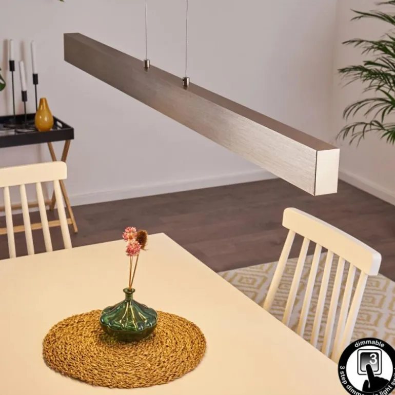 Suspension Poroporo LED Nickel mat, 1 lumière