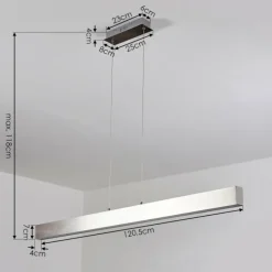 Suspension Poroporo LED Nickel mat, 1 lumière