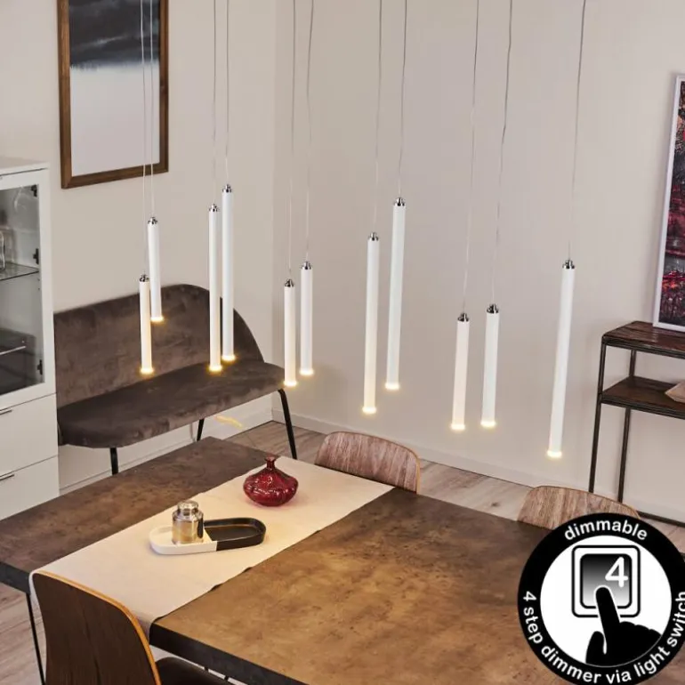 Suspension Porquera LED Blanc, 11 lumières
