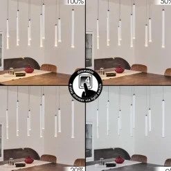 Suspension Porquera LED Blanc, 11 lumières