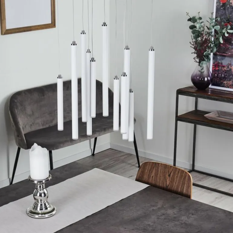 Suspension Porquera LED Blanc, 11 lumières
