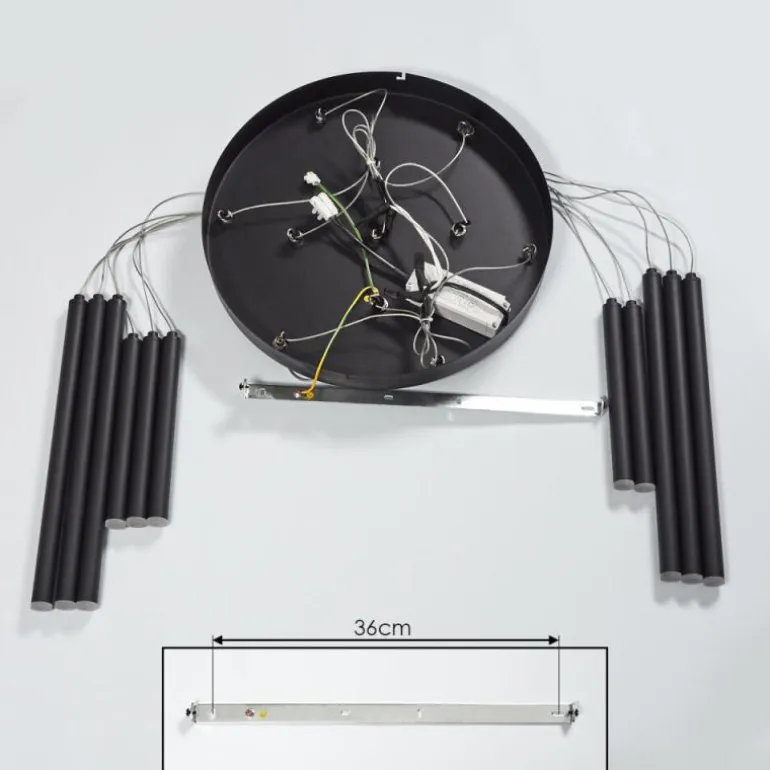 Suspension Porquera LED Noir, 11 lumières