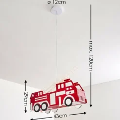 Suspension Praya Rouge, 2 lumières