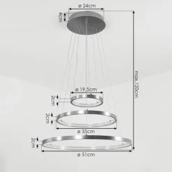 Suspension Preci LED Nickel mat, 1 lumière