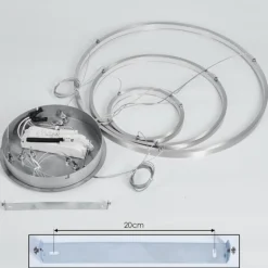Suspension Preci LED Nickel mat, 1 lumière
