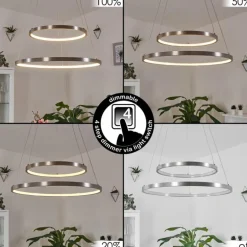 Suspension Preci LED Nickel mat, 1 lumière