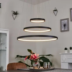 Suspension Preci LED Noir, 1 lumière