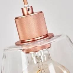 Suspension Puestito Or, Rose, 1 lumière