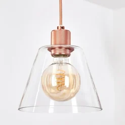 Suspension Puestito Or, Rose, 1 lumière