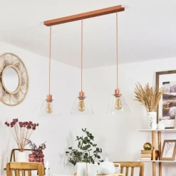 Suspension Puestito Or, Rose, 3 lumières