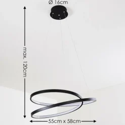 Suspension Pura LED Noir, 1 lumière