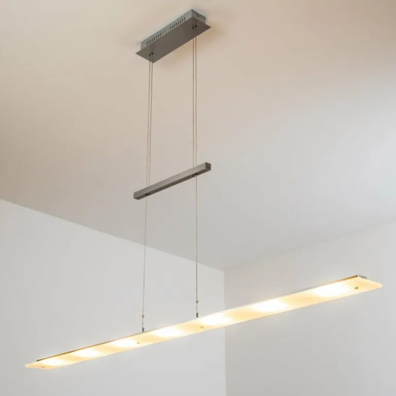 Suspension Ramsele LED Chrome, Nickel mat, 7 lumières