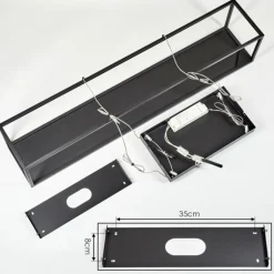 Suspension Ranquile LED Noir, 4 lumières