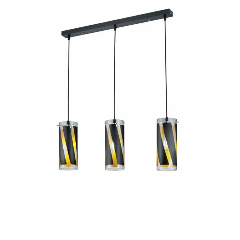 Suspension Reality FARINA Noir, 3 lumières