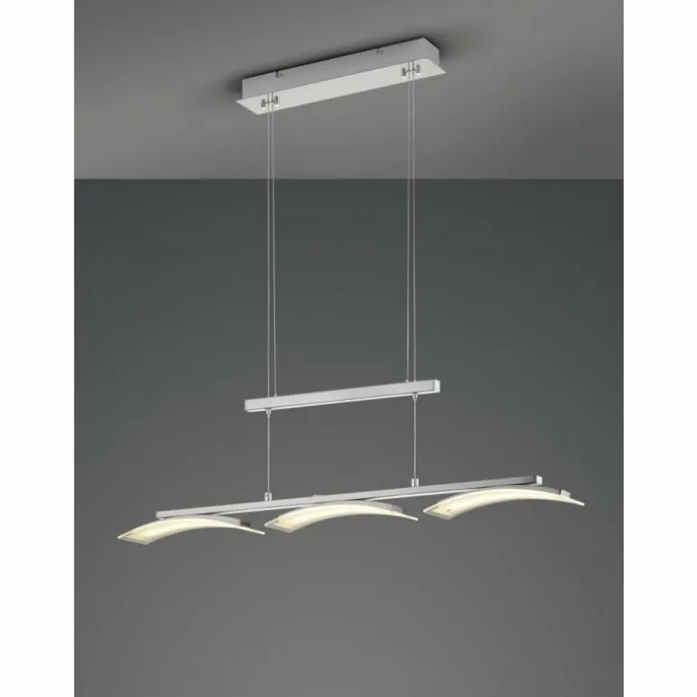 Suspension Reality Ikaria LED Nickel mat, 3 lumières