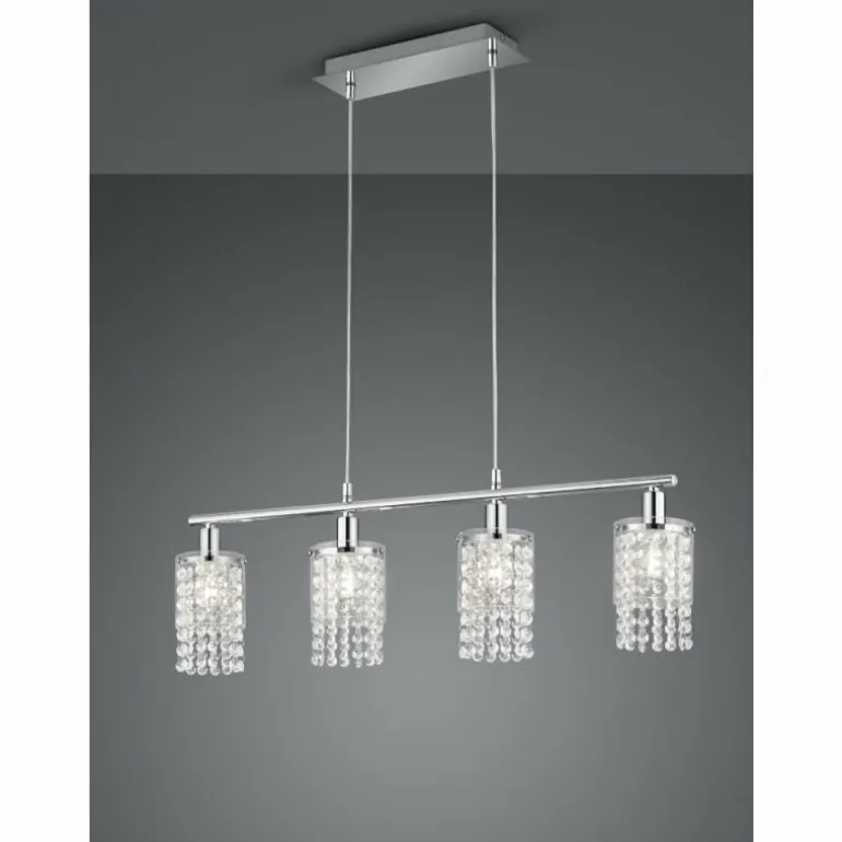 Suspension Reality Posh Chrome, 4 lumières