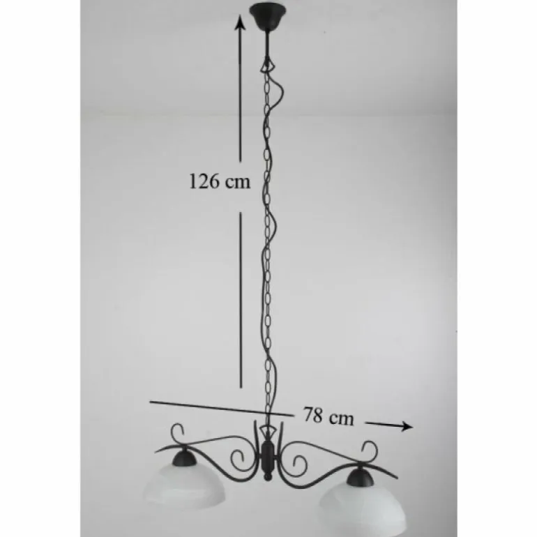 Suspension Reality Rouille, 2 lumières