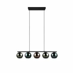 Suspension Reality SHELDON Noir, 5 lumières