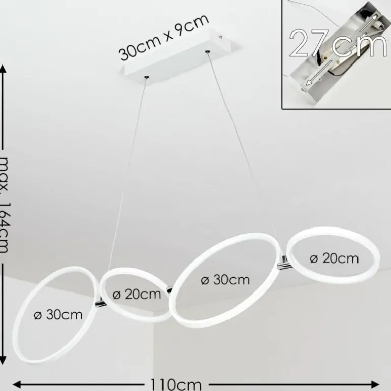 Suspension Rodekro LED Blanc, 1 lumière