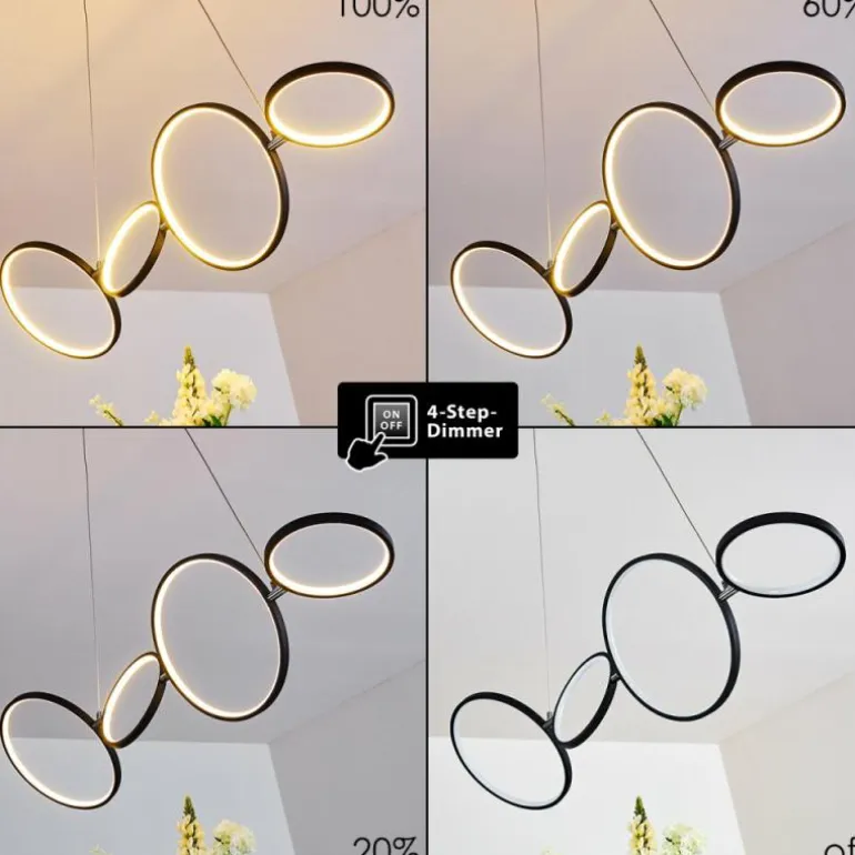 Suspension Rodekro LED Noir, 1 lumière