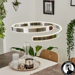 Suspension Rosemond LED Chrome, 1 lumière